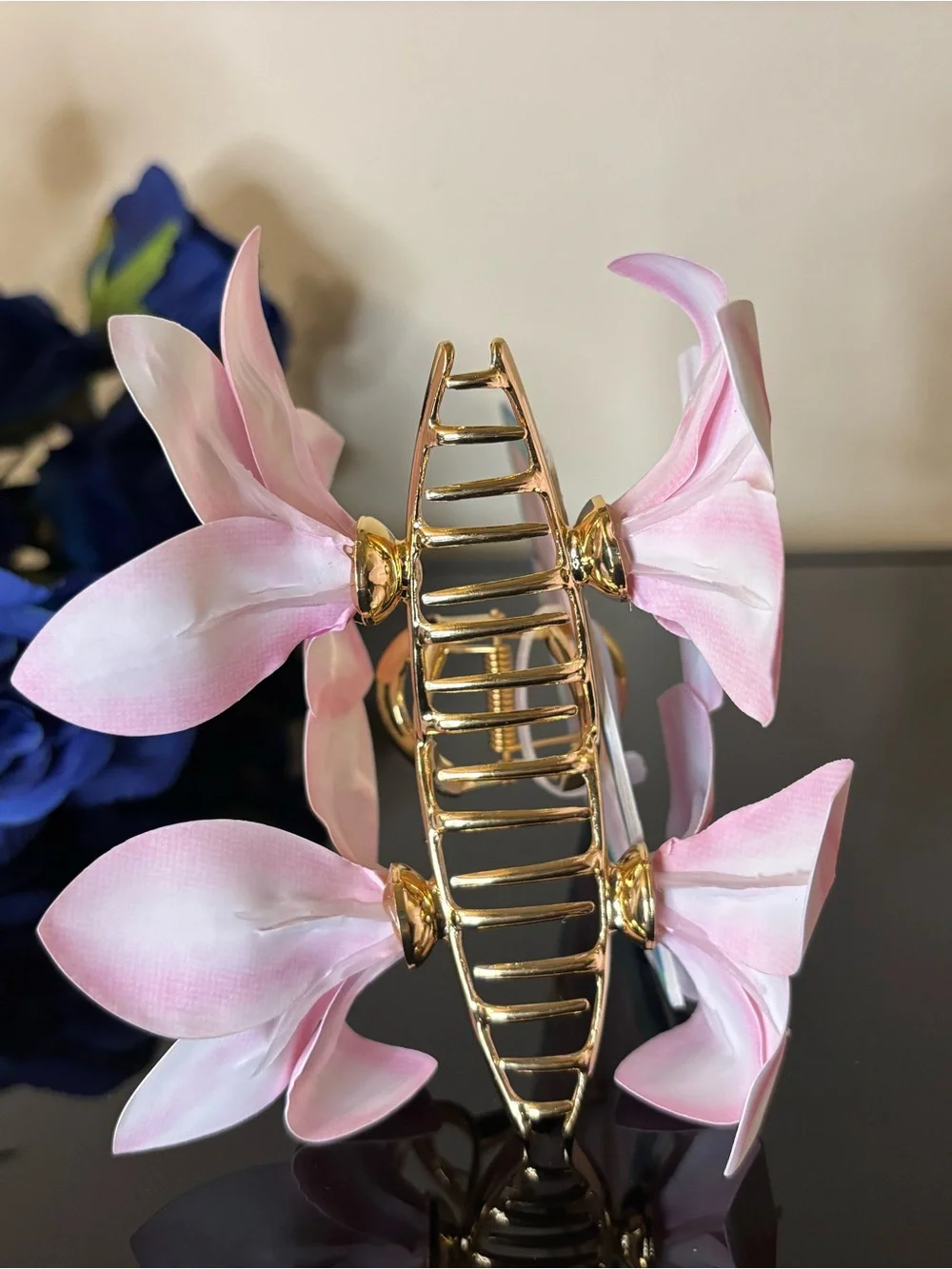 NWT Piper K Large Pink Orchid Jaw Clip